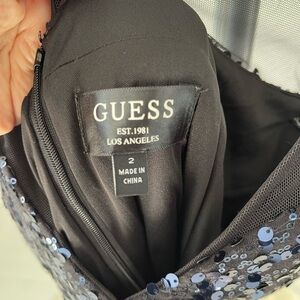 Guess Black and Blue Sequin Dress